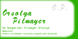 orsolya pilmayer business card